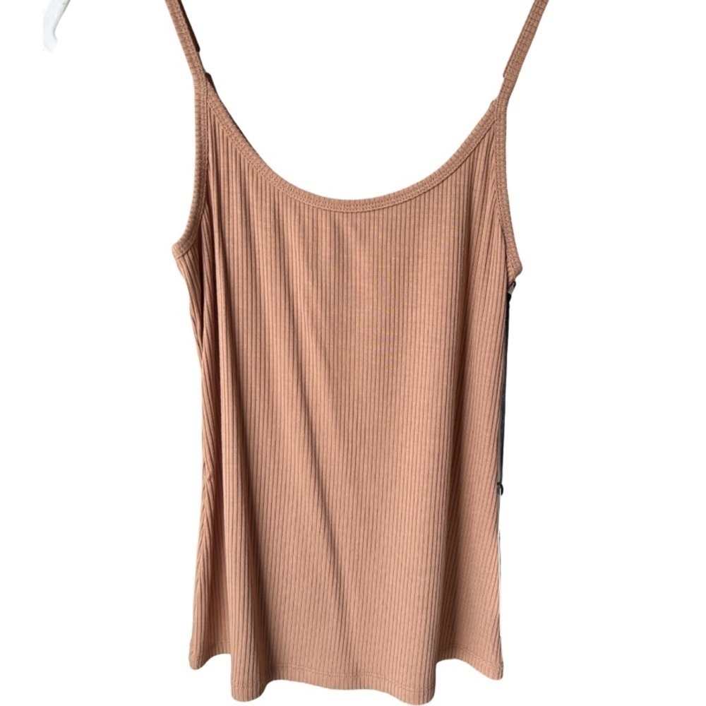 Privacy Please Brown Ribbed Tank! NWT!